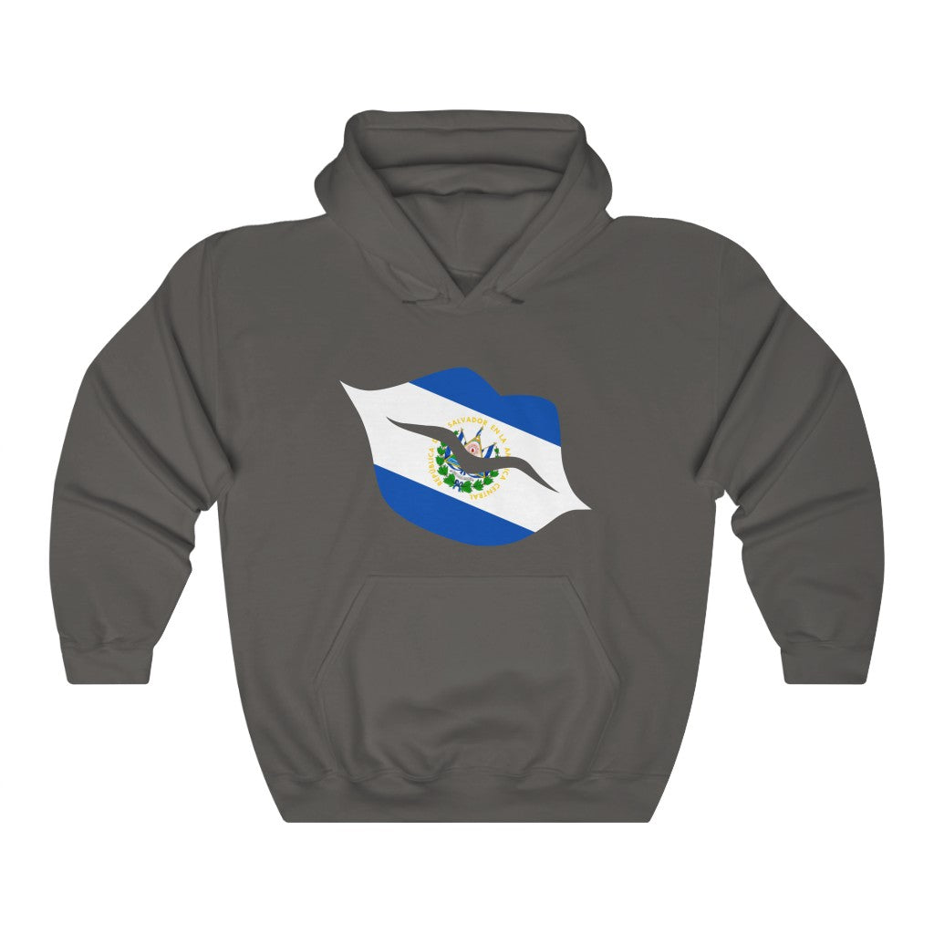El Salvador Lips Flag Hoodie Sweatshirt - Unisex
