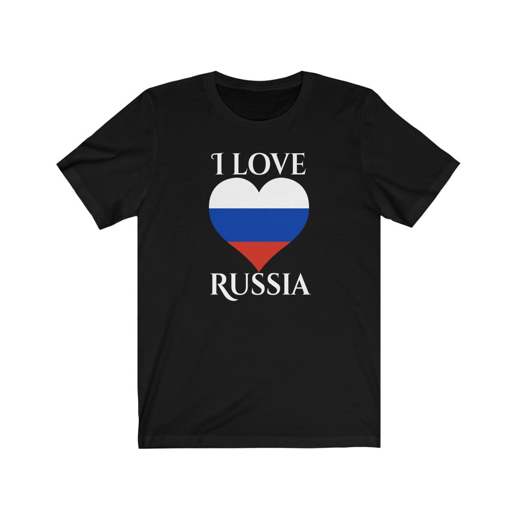 Russia Heart Flag Premium Tee 2 - Unisex