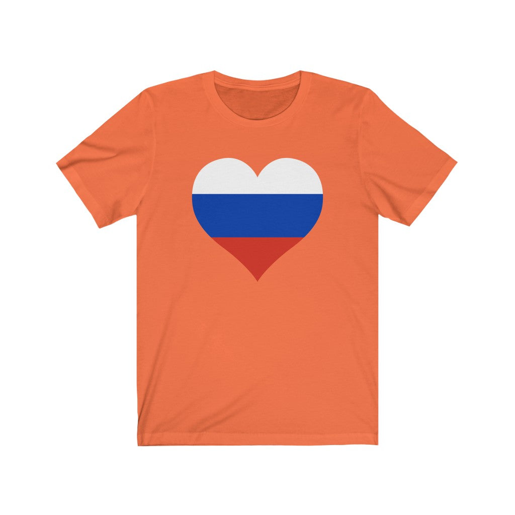 Russia Heart Flag Premium Tee - Unisex