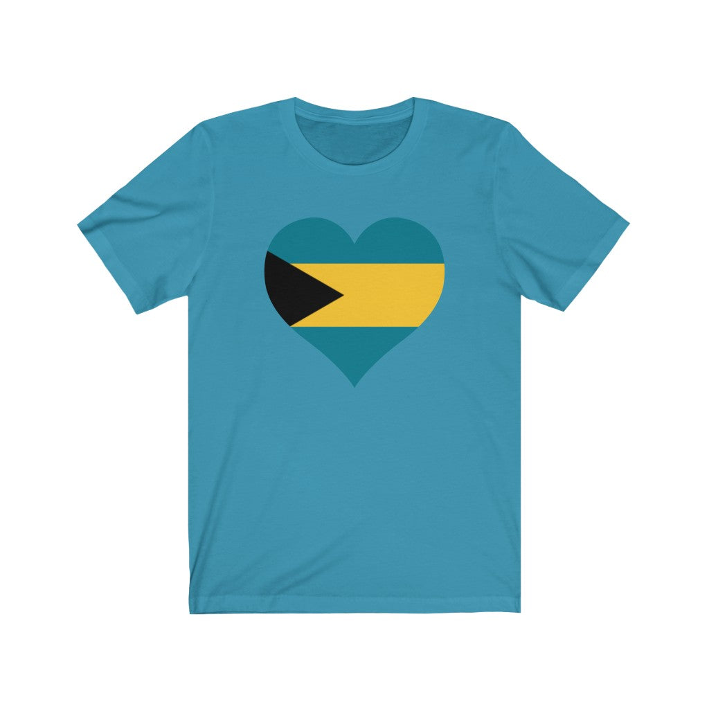 Bahamas Heart Flag Premium Tee - Unisex