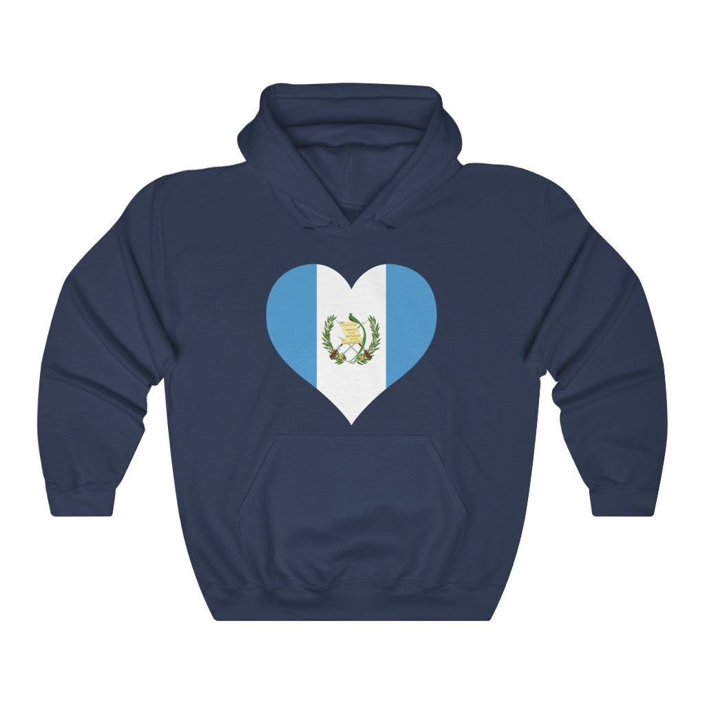 Guatemala Heart Flag Hoodie Sweatshirt - Unisex