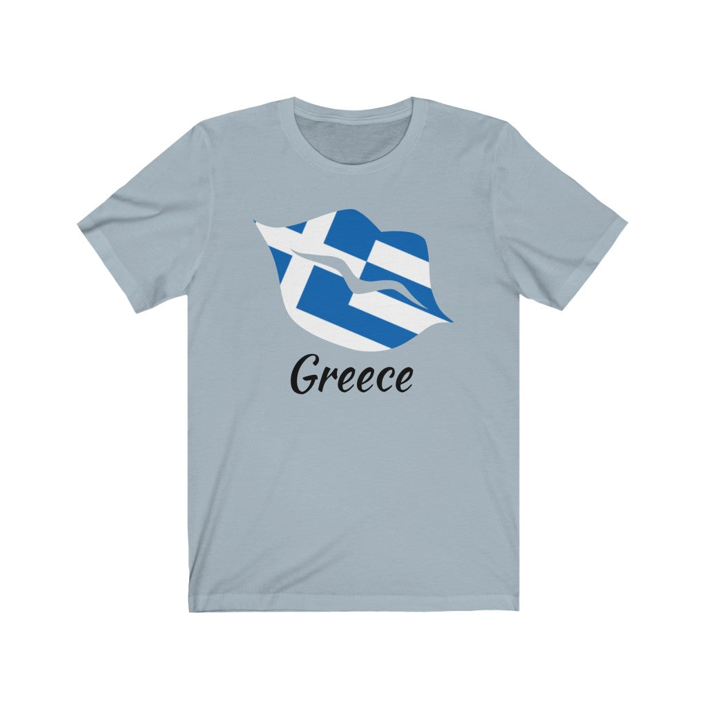 Greece Lips Flag Premium Tee 1 - Unisex