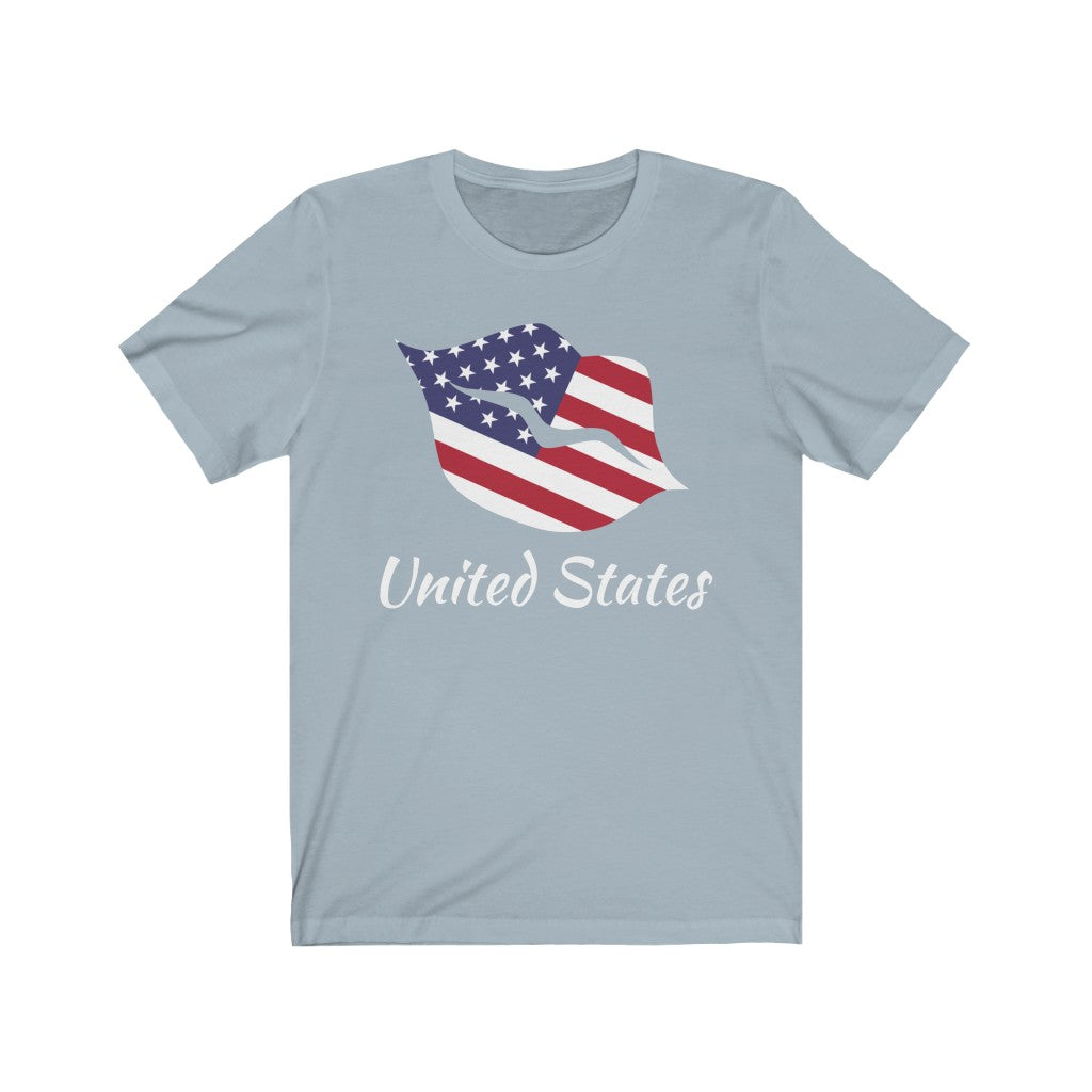 United States of America Lips Flag Premium Tee 2 - Unisex