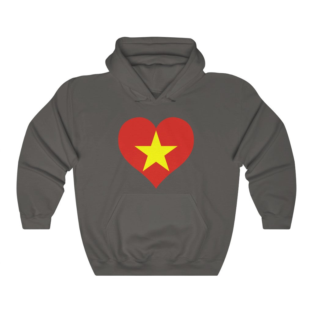 Vietnam Heart Flag Hoodie Sweatshirt - Unisex
