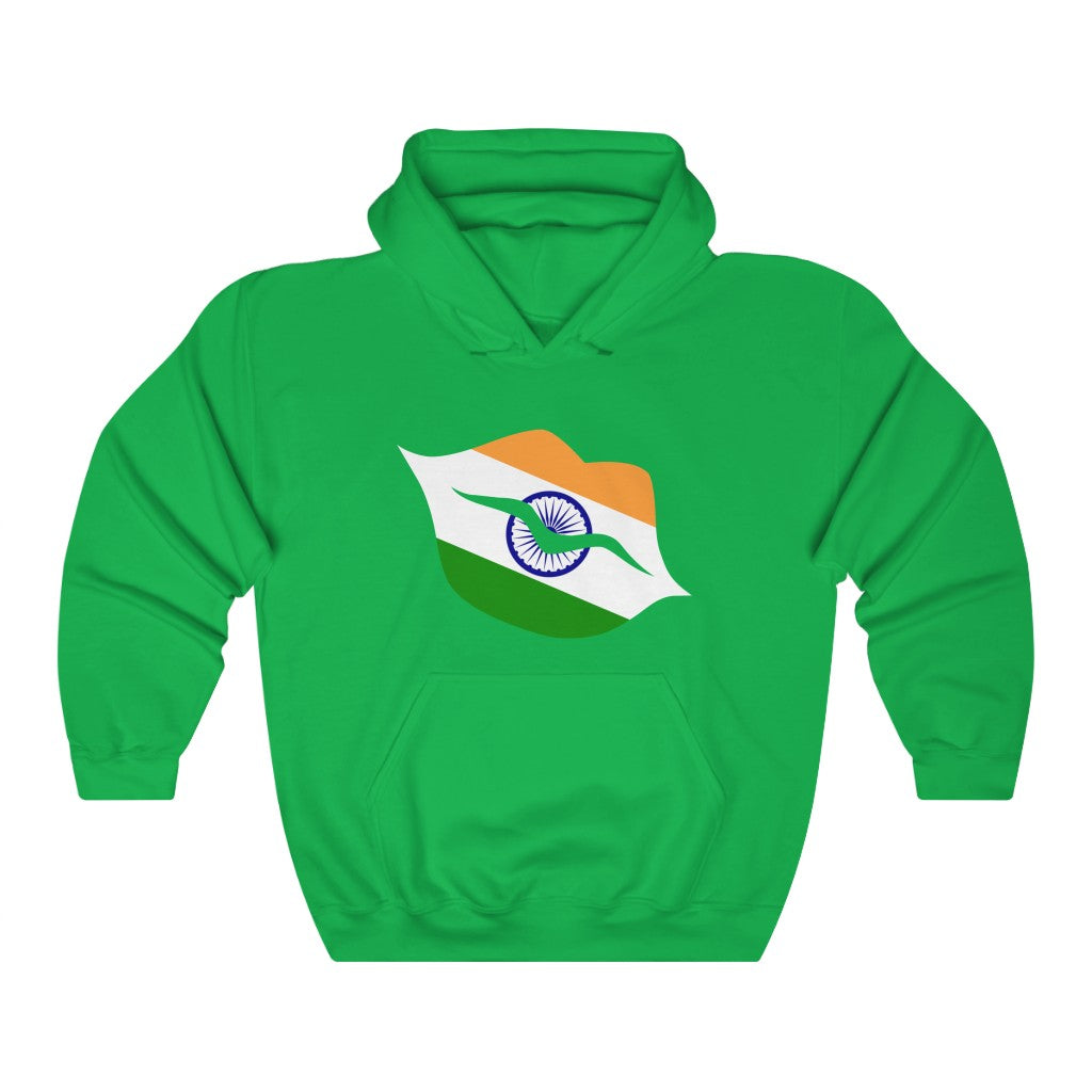 India Lips Flag Hoodie Sweatshirt - Unisex
