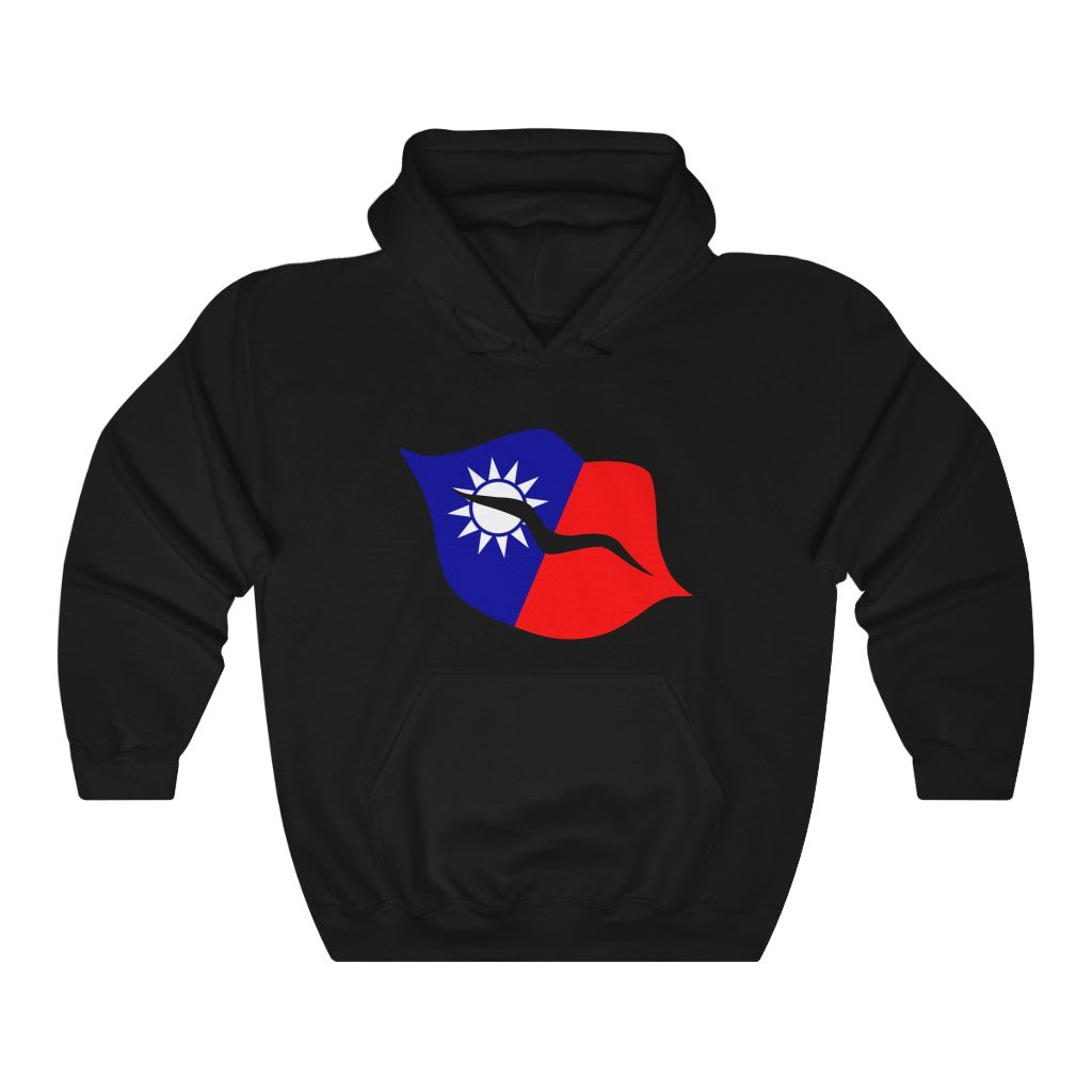 Republic of China - Taiwan Lips Flag Hoodie Sweatshirt - Unisex