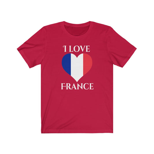 France Heart Flag Premium Tee 2 - Unisex