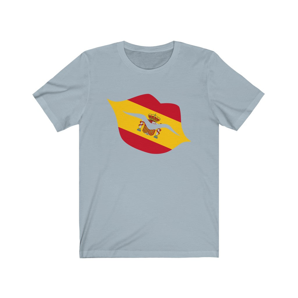 Spain Lips Flag Premium Tee - Unisex