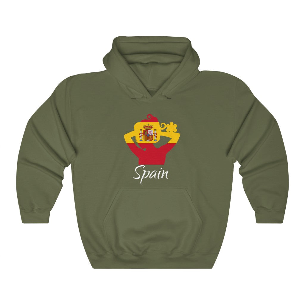 Spain Lady Flag Hoodie Sweatshirt 2 - Unisex