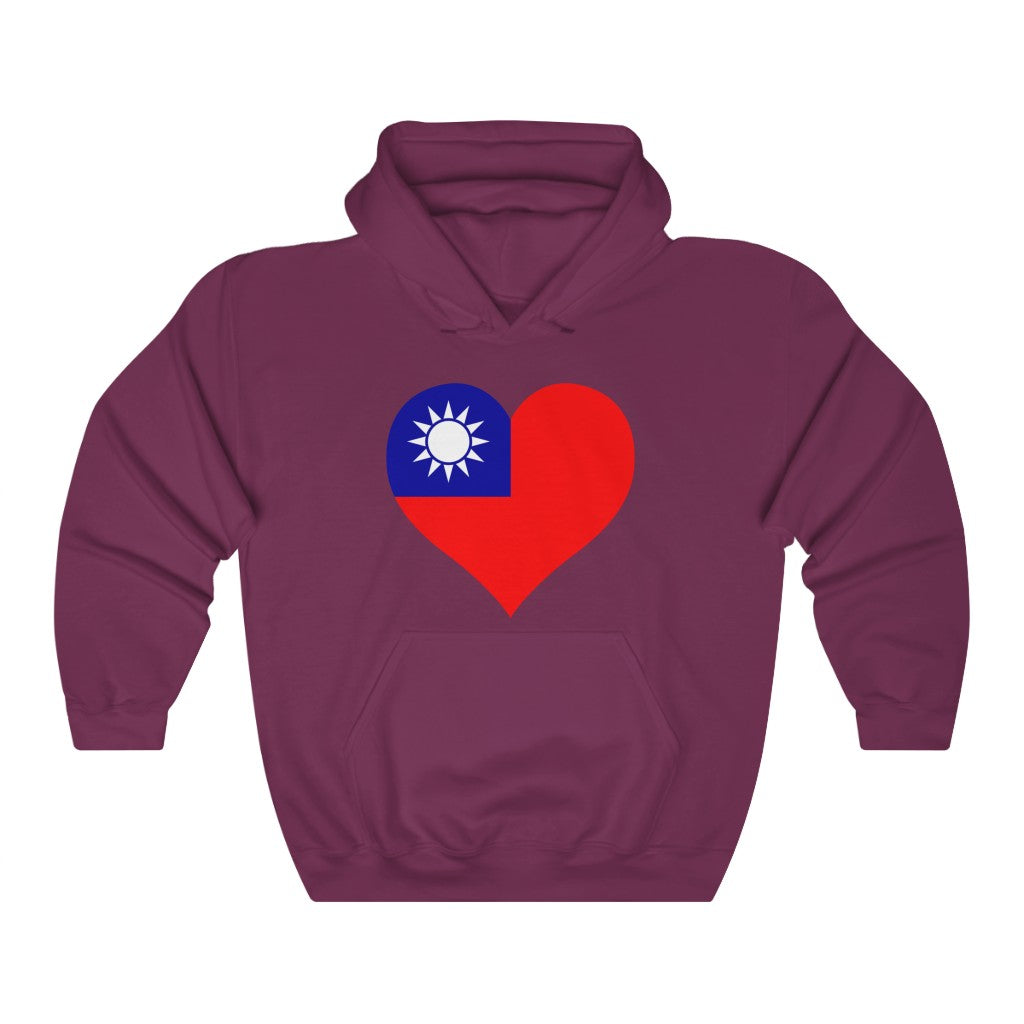 Republic of China - Taiwan Heart Flag Hoodie Sweatshirt - Unisex