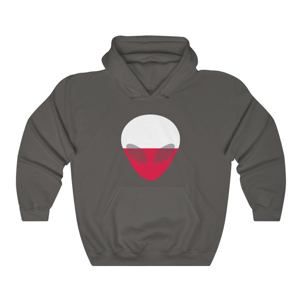Poland Alien Flag Hoodie Sweatshirt - Unisex
