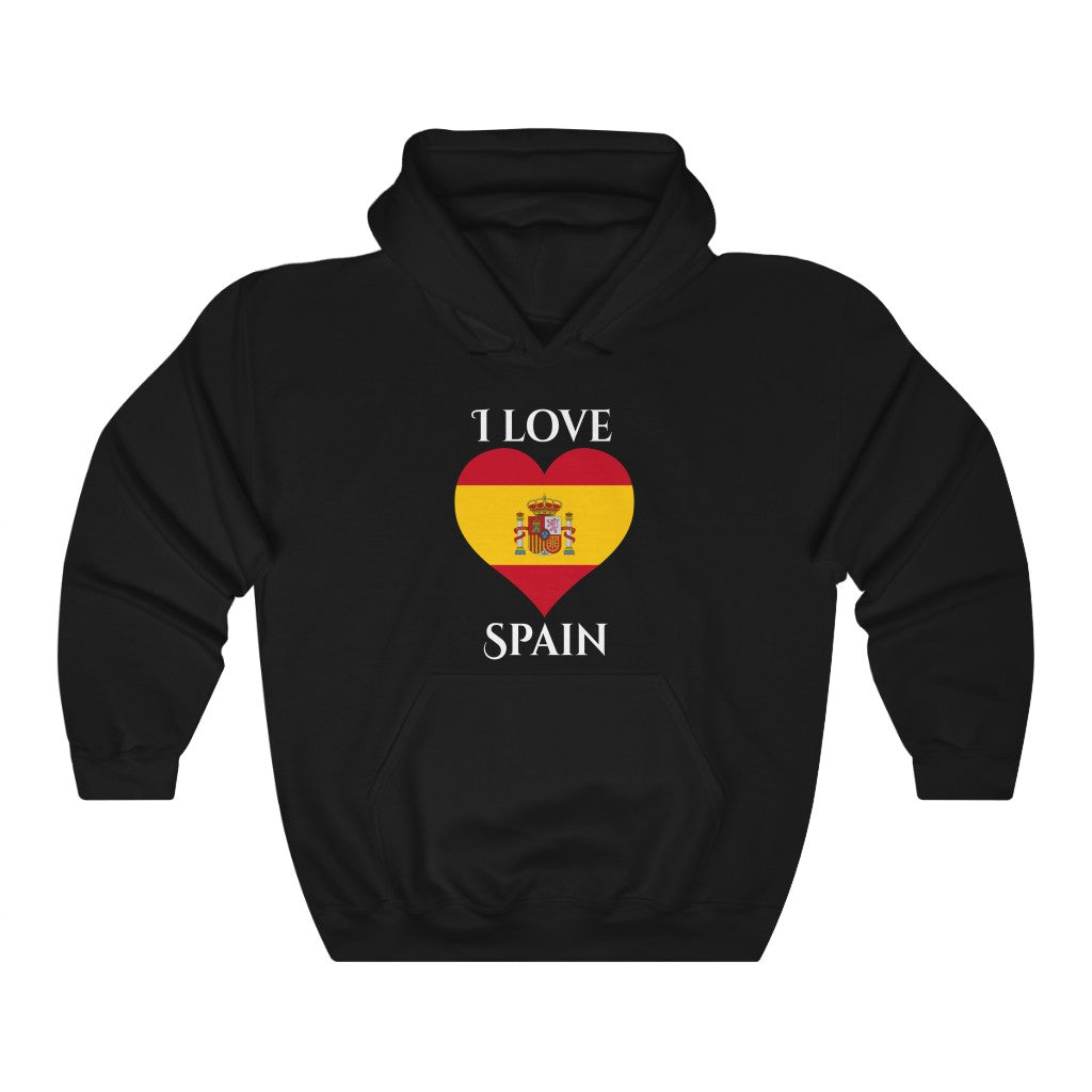 Spain Heart Flag Hoodie Sweatshirt 2 - Unisex