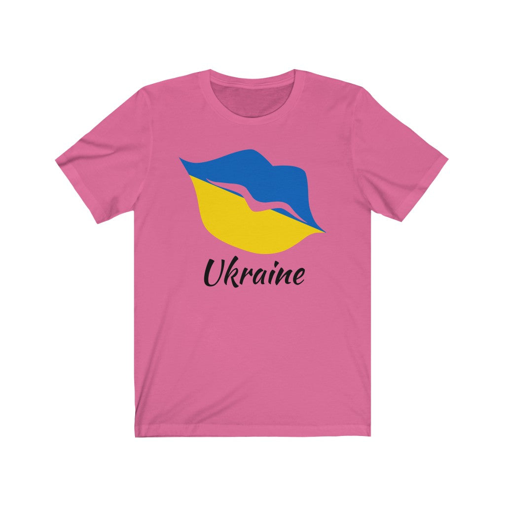 Ukraine Lips Flag Premium Tee 1 - Unisex