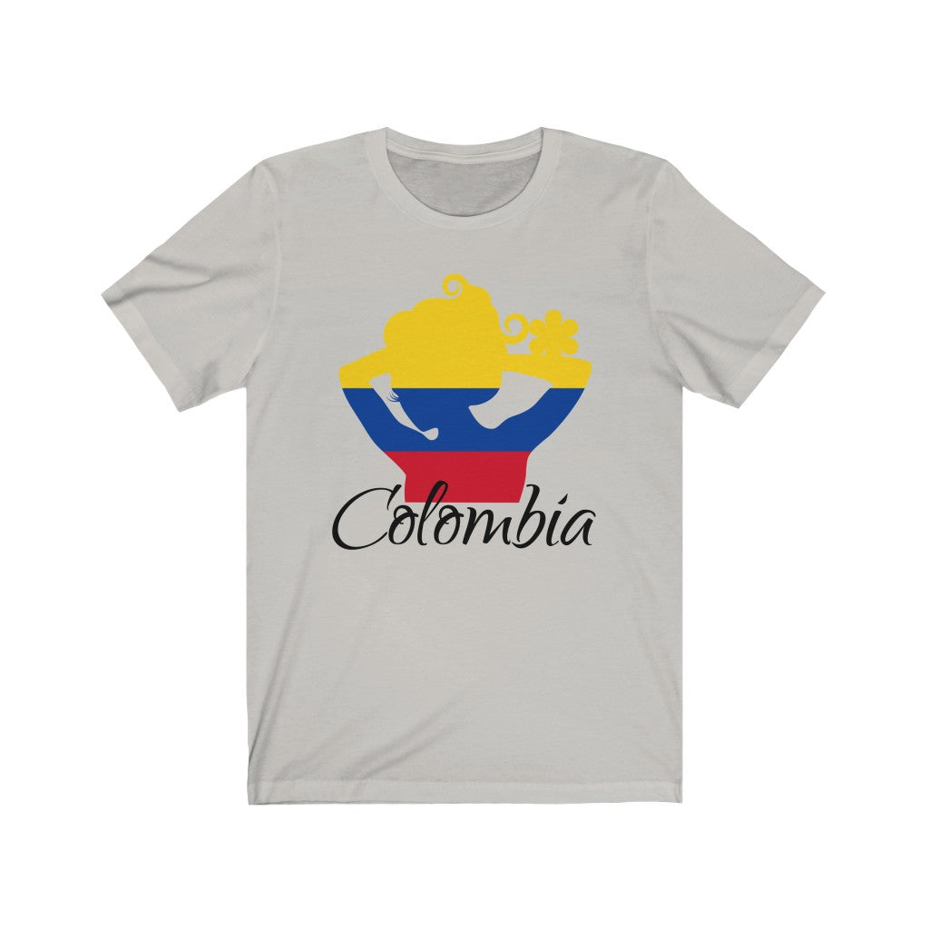 Colombia Lady Flag Premium Tee 1 - Unisex