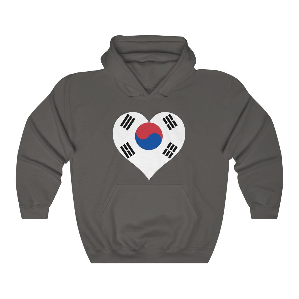 South Korea Heart Flag Hoodie Sweatshirt - Unisex