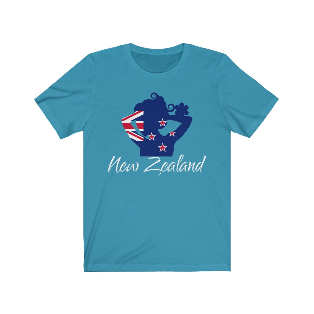 New Zealand Lady Flag Premium Tee 2 - Unisex