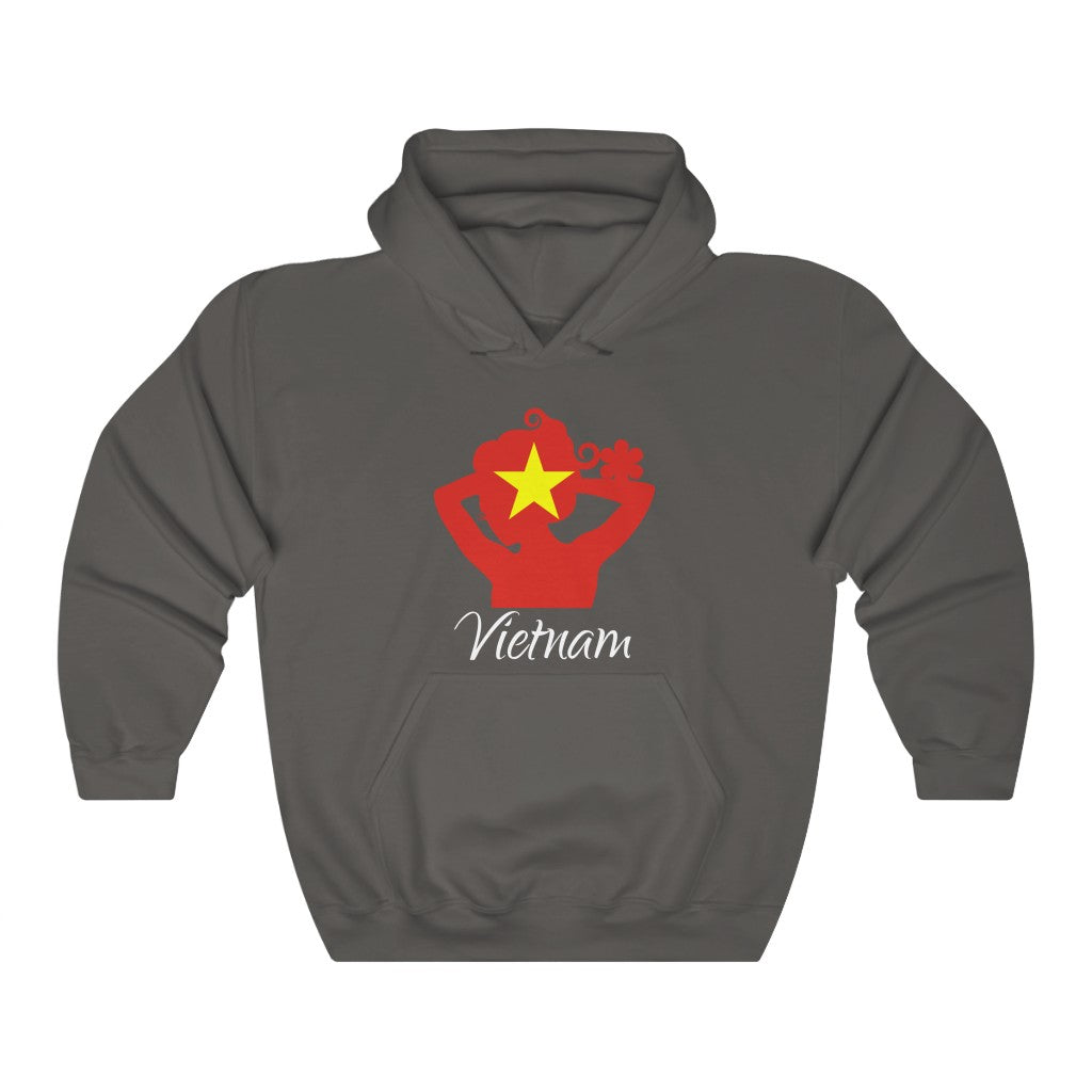 Vietnam Lady Flag Hoodie Sweatshirt 2 - Unisex