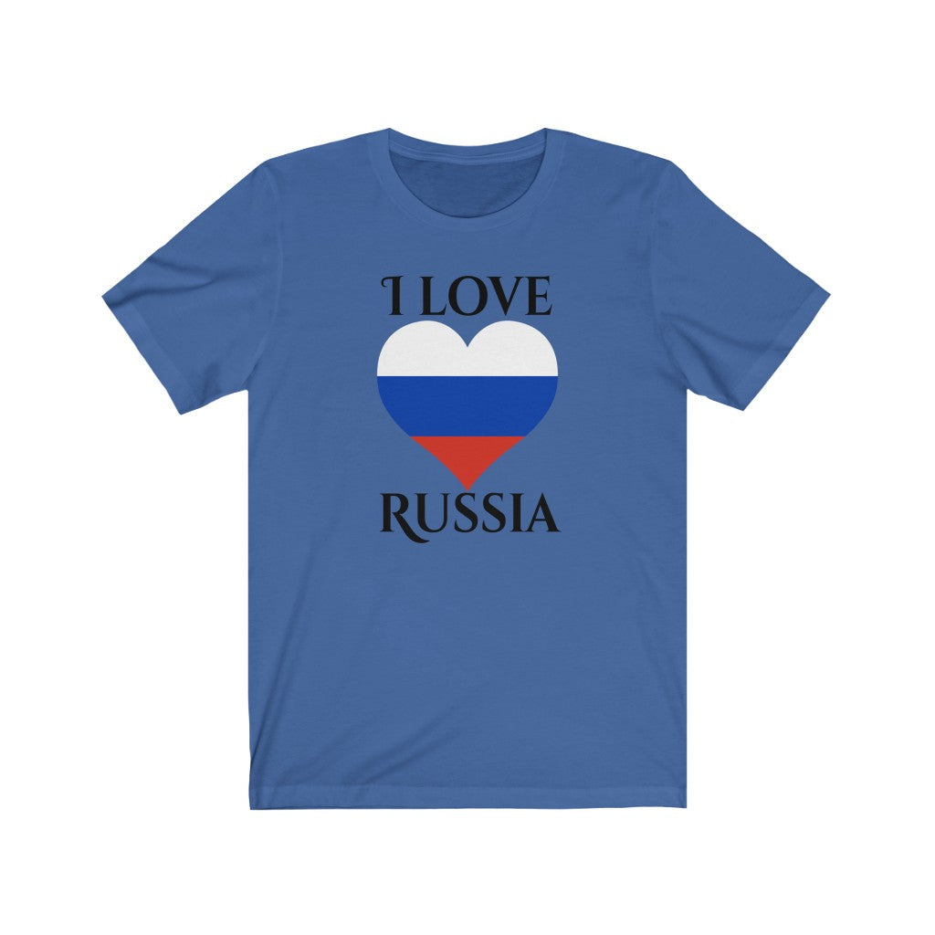Russia Heart Flag Premium Tee 1 - Unisex