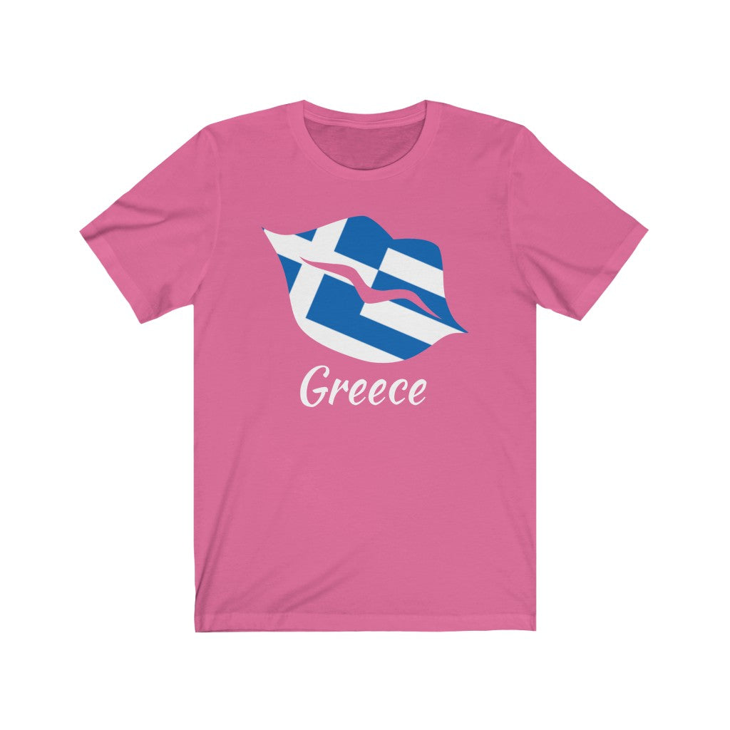 Greece Lips Flag Premium Tee 2 - Unisex