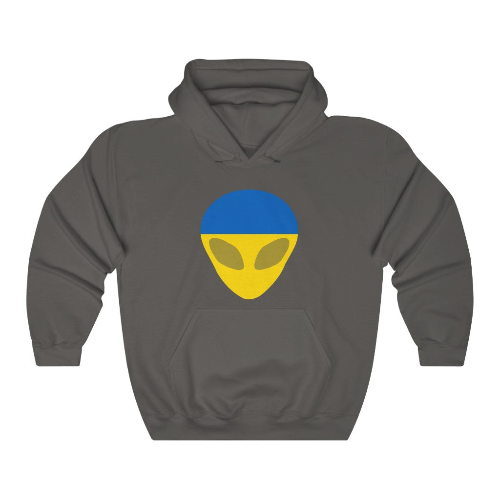 Ukraine Alien Flag Hoodie Sweatshirt - Unisex