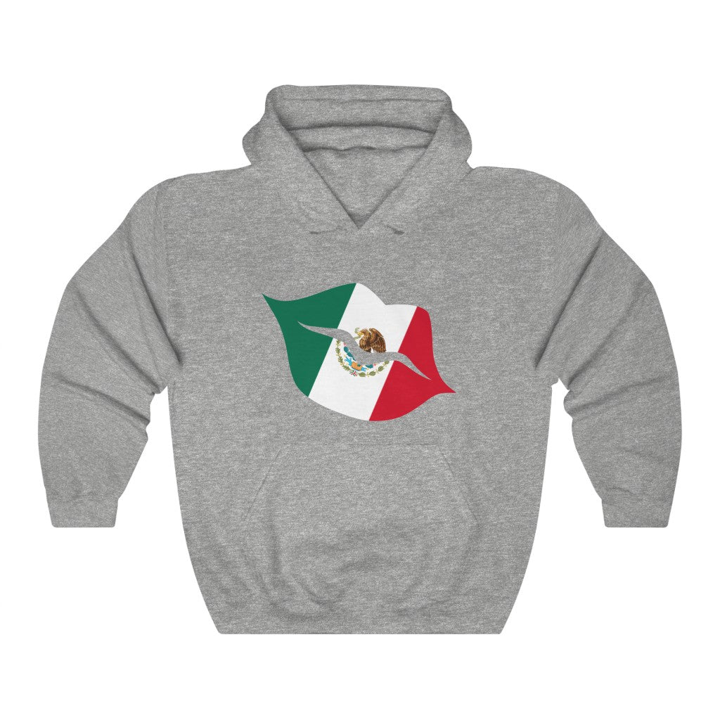 Mexico Lips Flag Hoodie Sweatshirt - Unisex