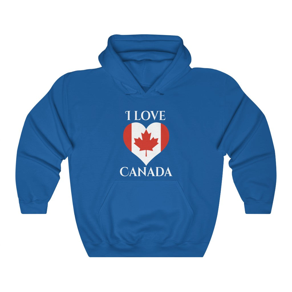 Canada Heart Flag Hoodie Sweatshirt 2 - Unisex