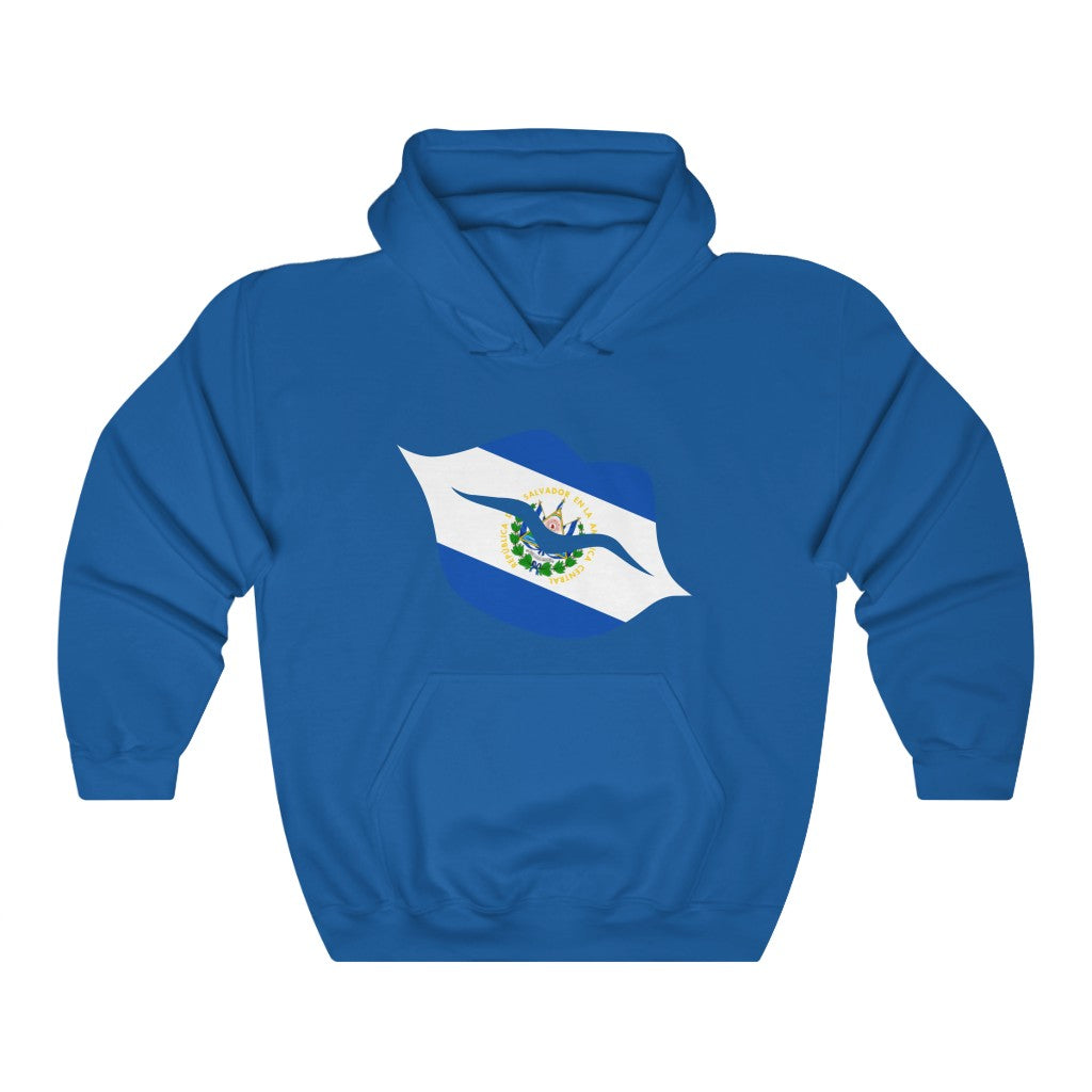 El Salvador Lips Flag Hoodie Sweatshirt - Unisex