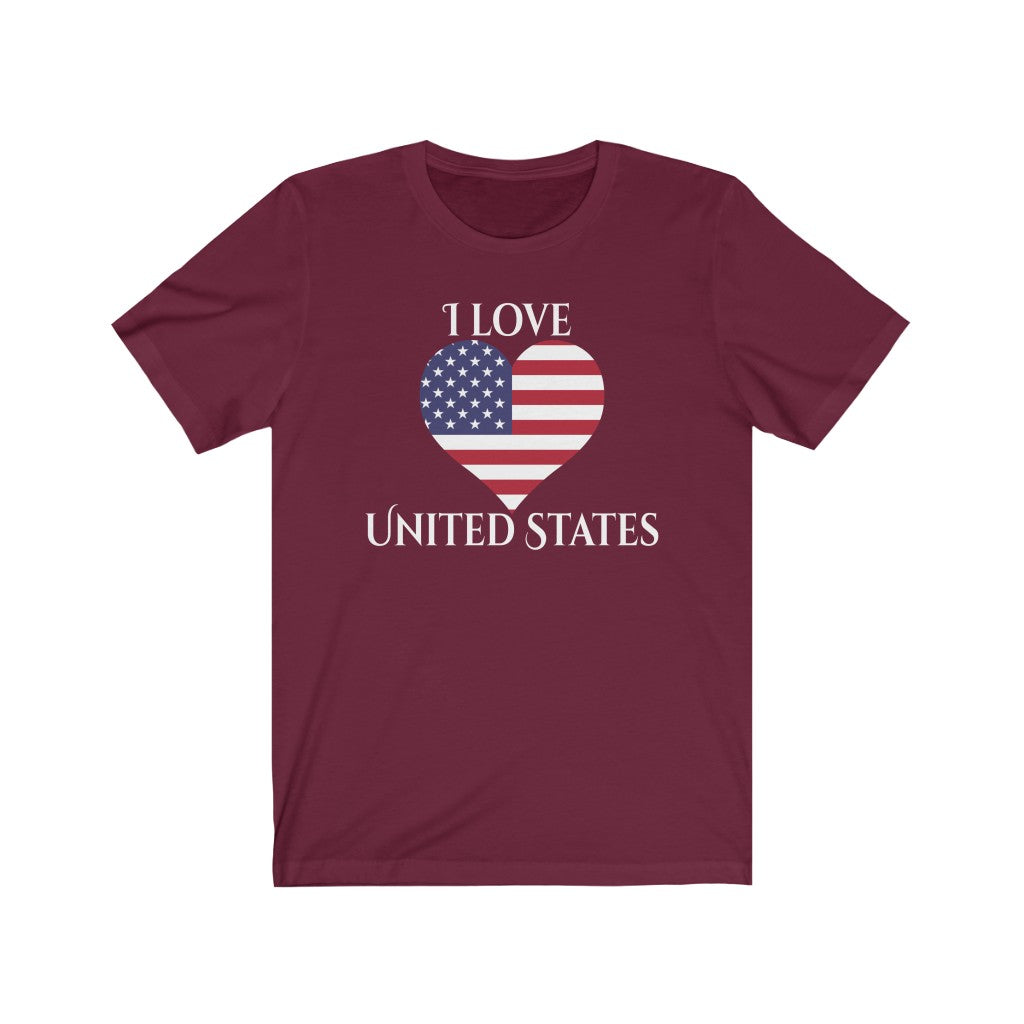 United States of America Heart Flag Premium Tee 2 - Unisex
