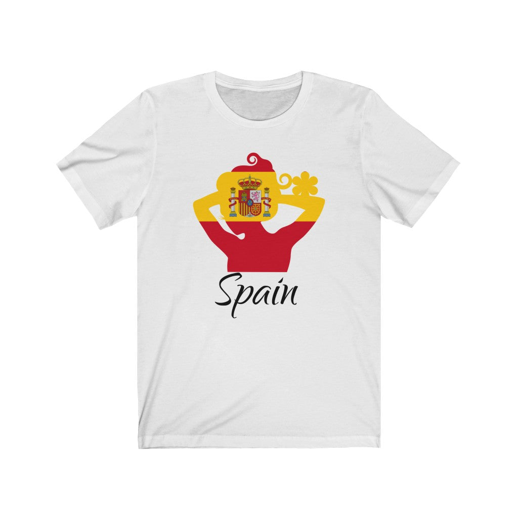 Spain Lady Flag Premium Tee 1 - Unisex