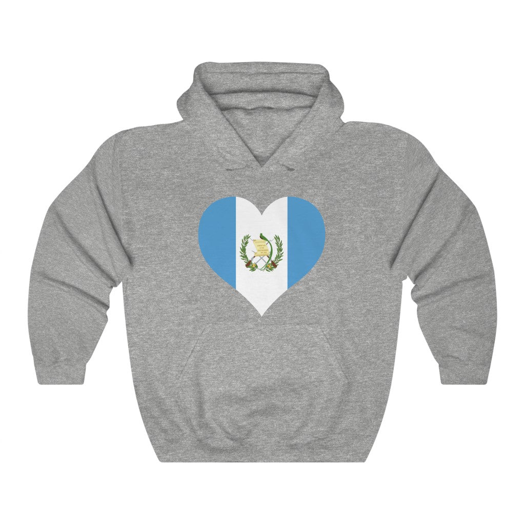 Guatemala Heart Flag Hoodie Sweatshirt - Unisex
