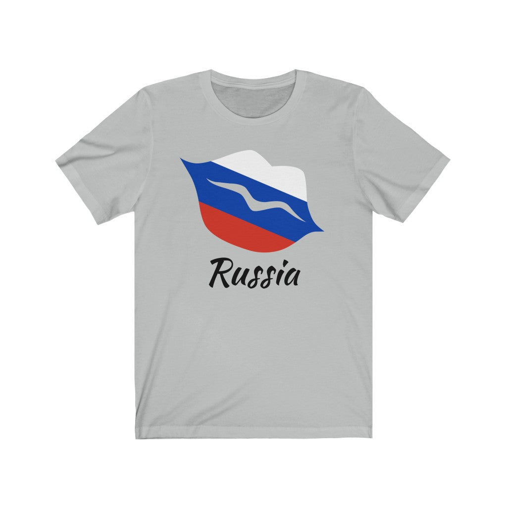 Russia Lips Flag Premium Tee 1 - Unisex