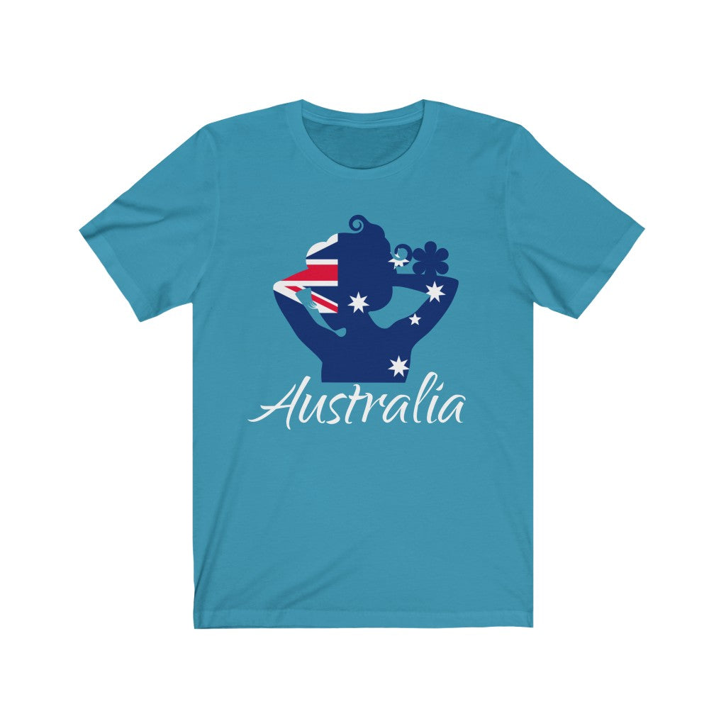Australia Lady Flag Premium Tee 2 - Unisex
