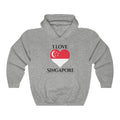 Singapore Heart Flag Hoodie Sweatshirt 1 - Unisex
