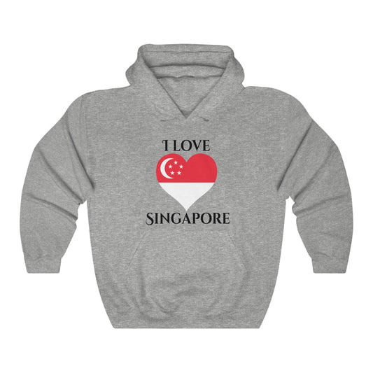 Singapore Heart Flag Hoodie Sweatshirt 1 - Unisex