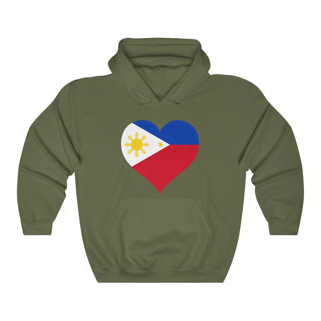 Philippines Heart Flag Hoodie Sweatshirt - Unisex