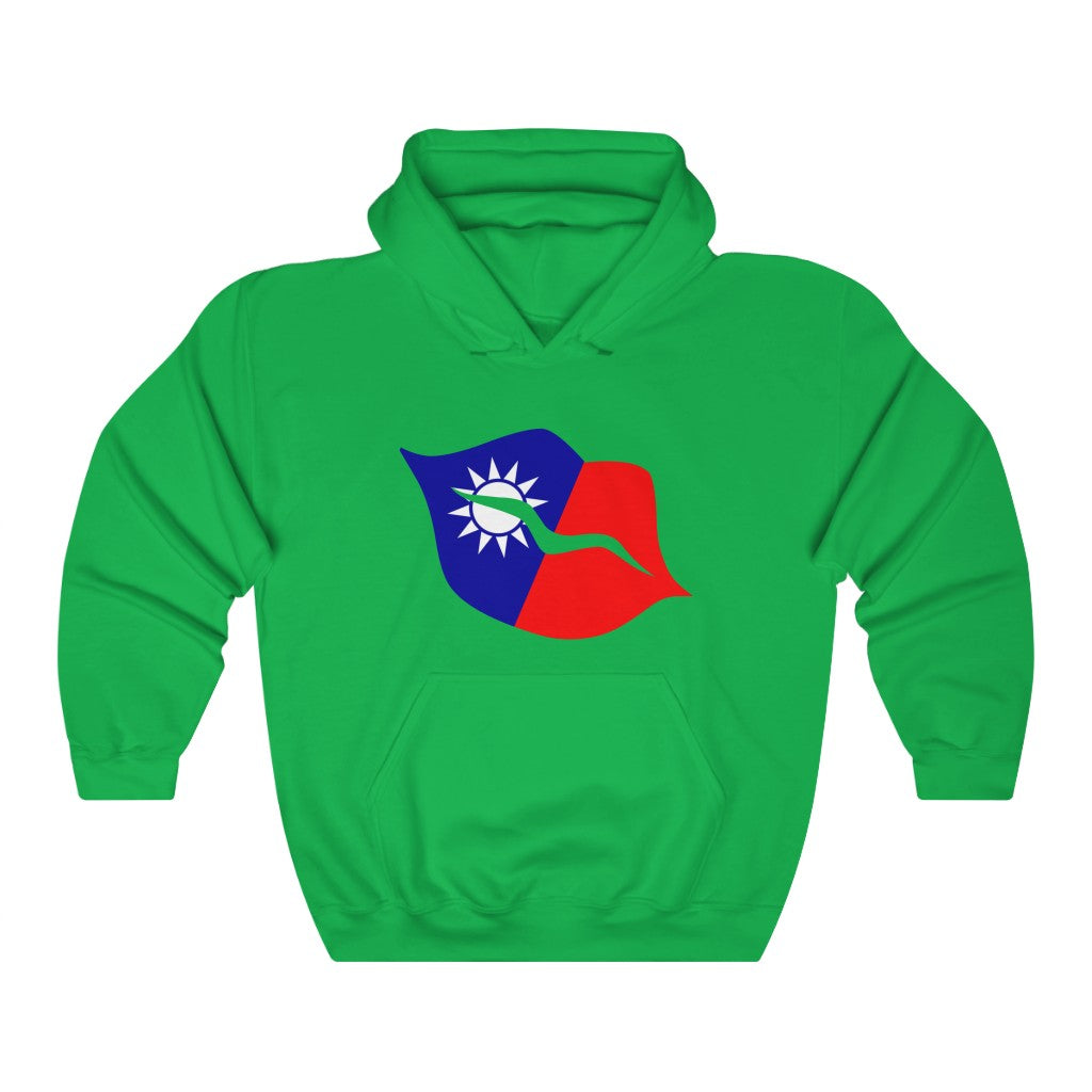 Republic of China - Taiwan Lips Flag Hoodie Sweatshirt - Unisex