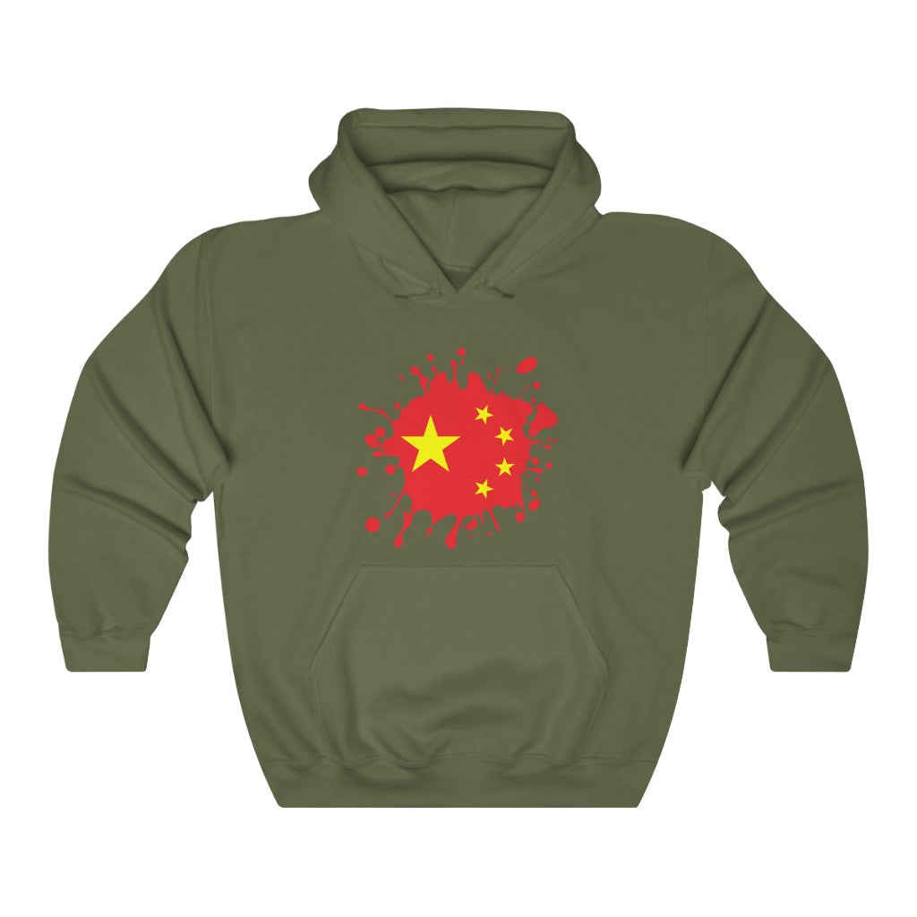 China Splat Flag Hoodie Sweatshirt - Unisex