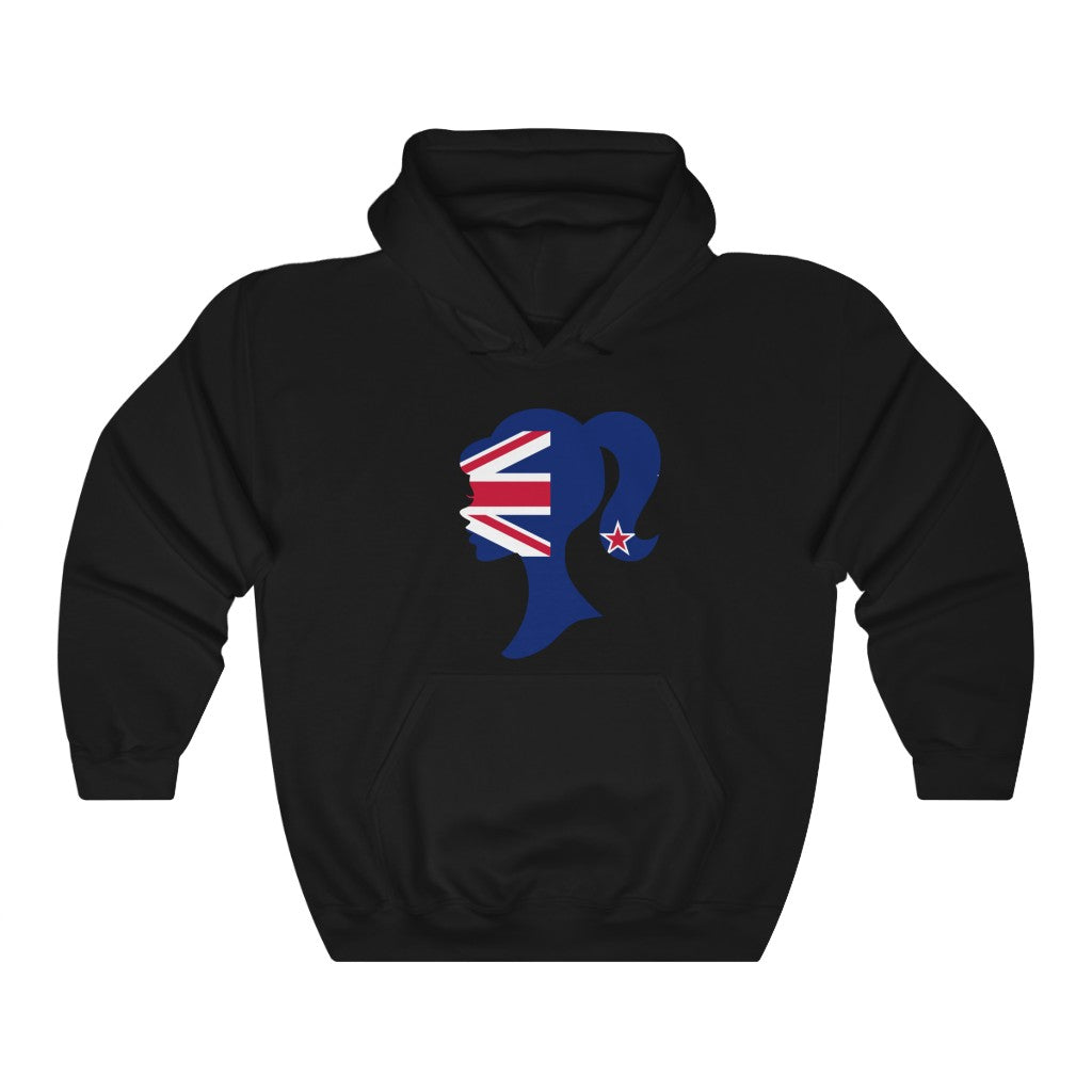 New Zealand Girl Flag Hoodie Sweatshirt - Unisex