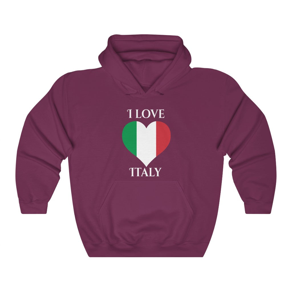 Italy Heart Flag Hoodie Sweatshirt 2 - Unisex