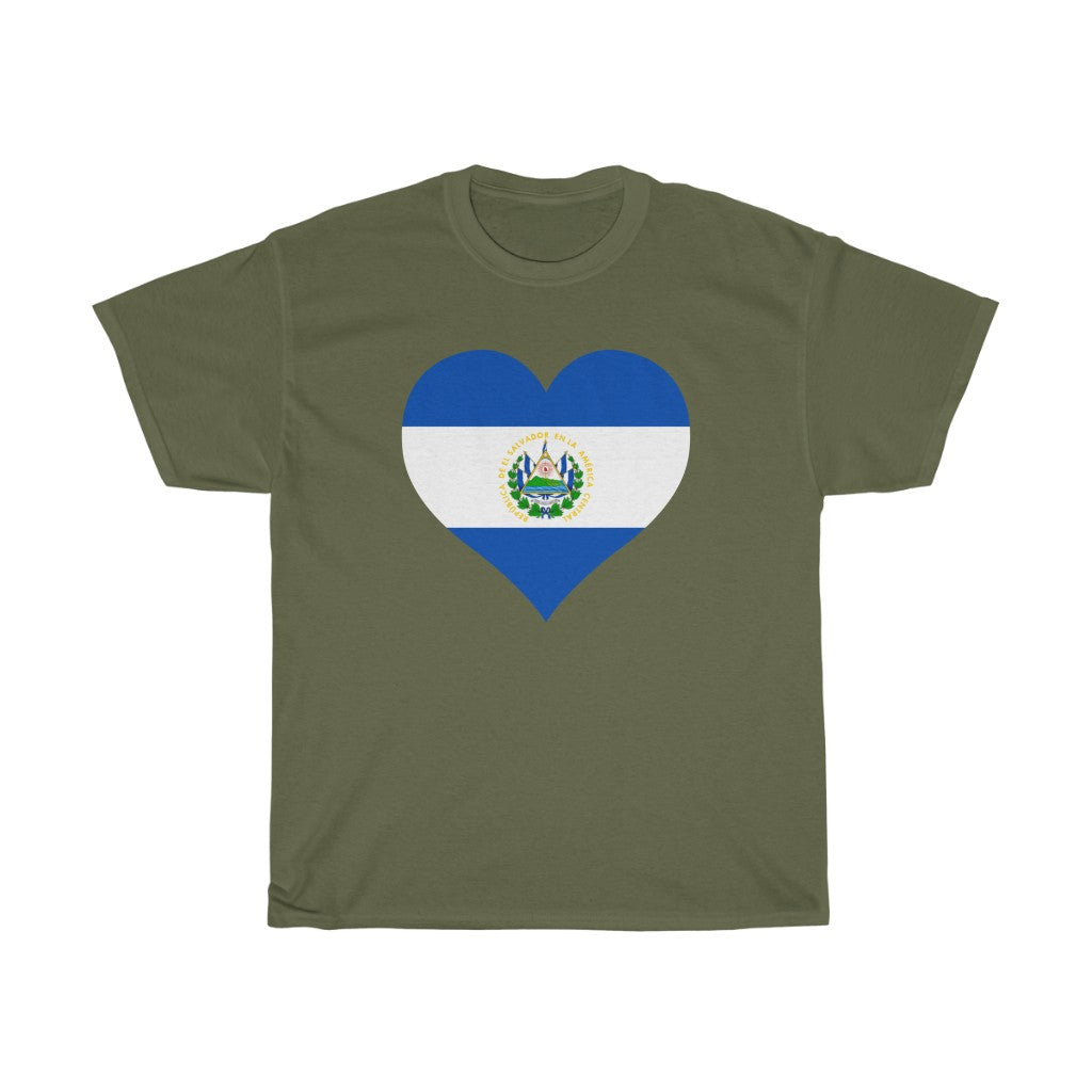 El Salvador Heart Flag Standard Tee - Unisex