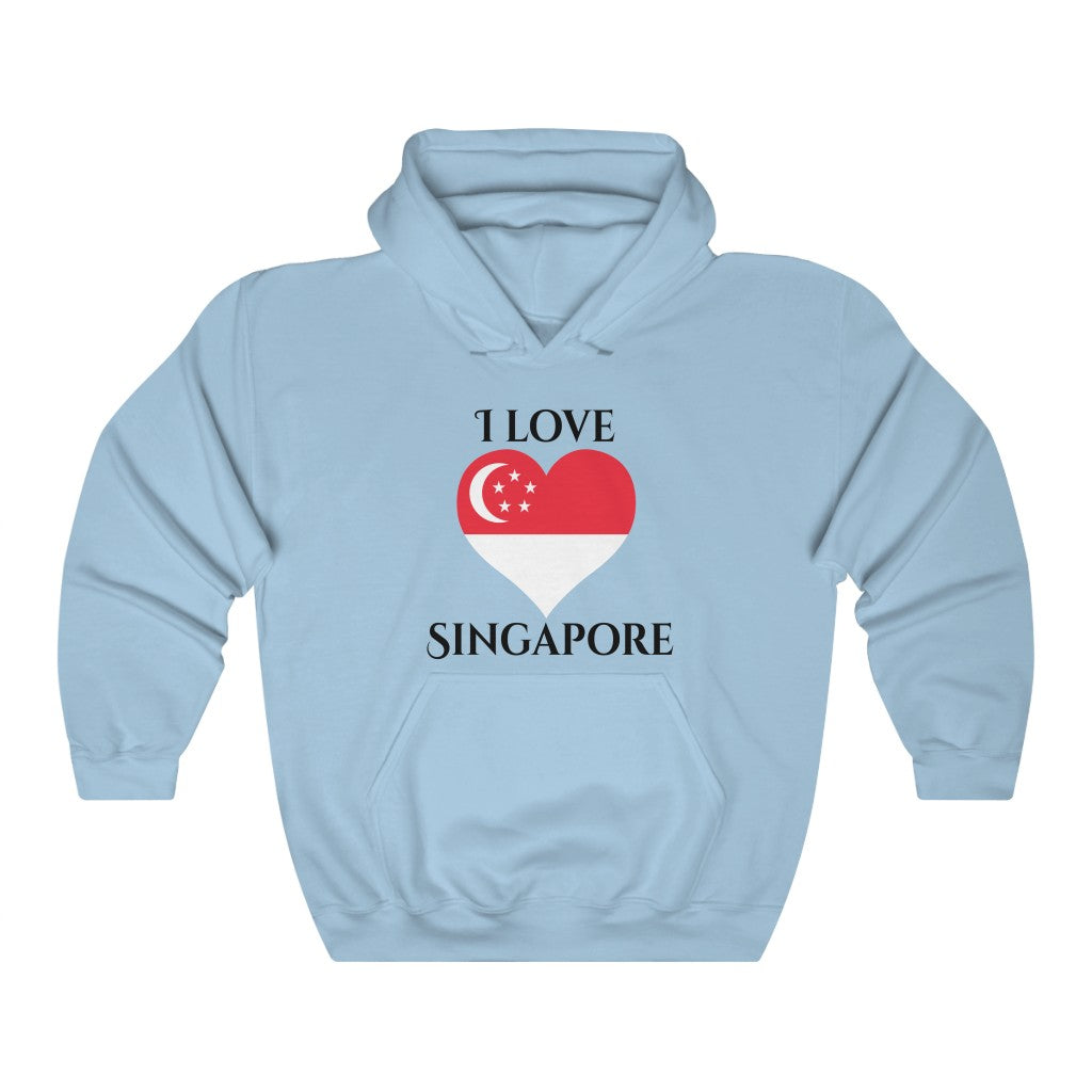 Singapore Heart Flag Hoodie Sweatshirt 1 - Unisex