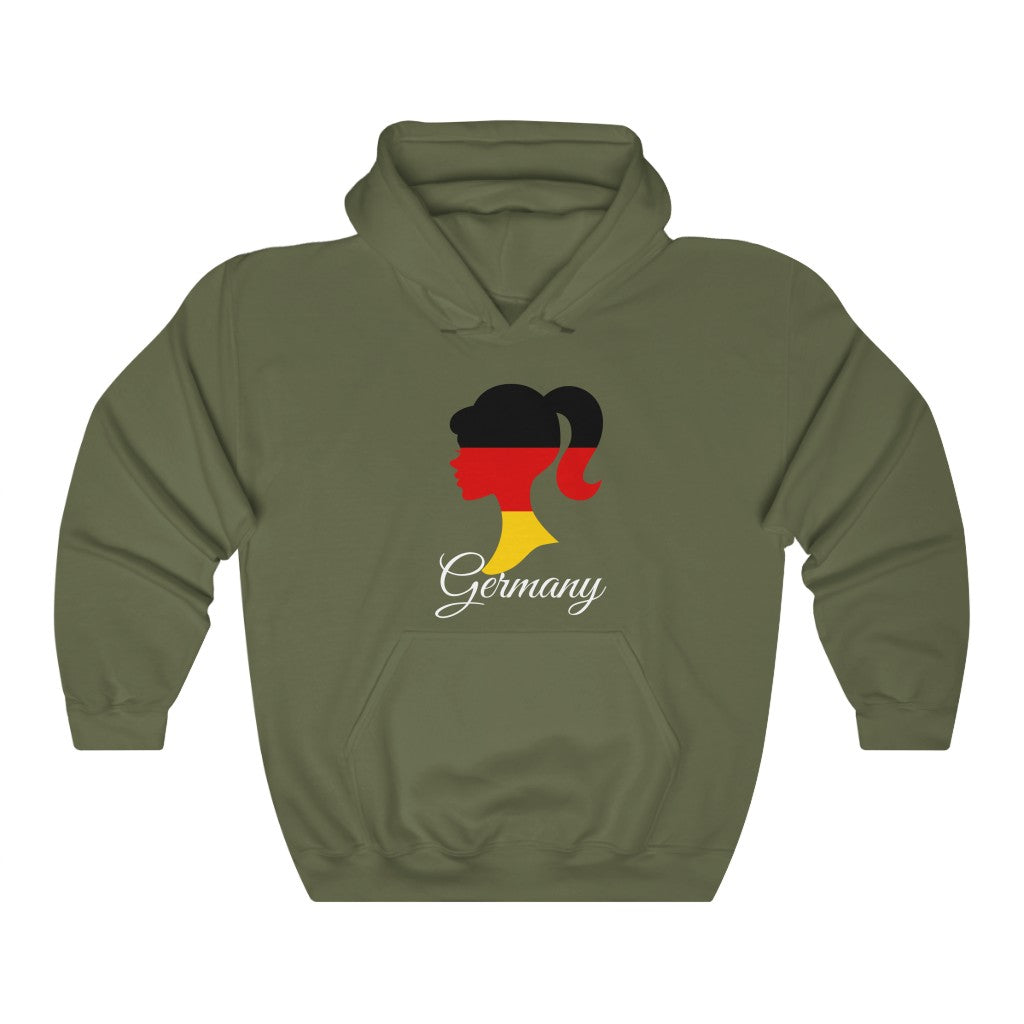 Germany Girl Flag Hoodie Sweatshirt 2 - Unisex