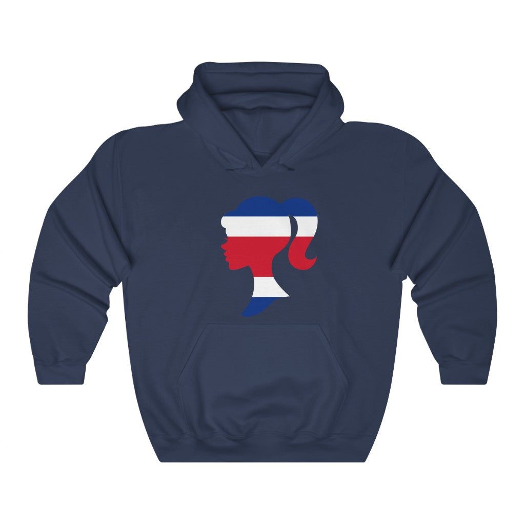 Costa Rica Girl Flag Hoodie Sweatshirt - Unisex