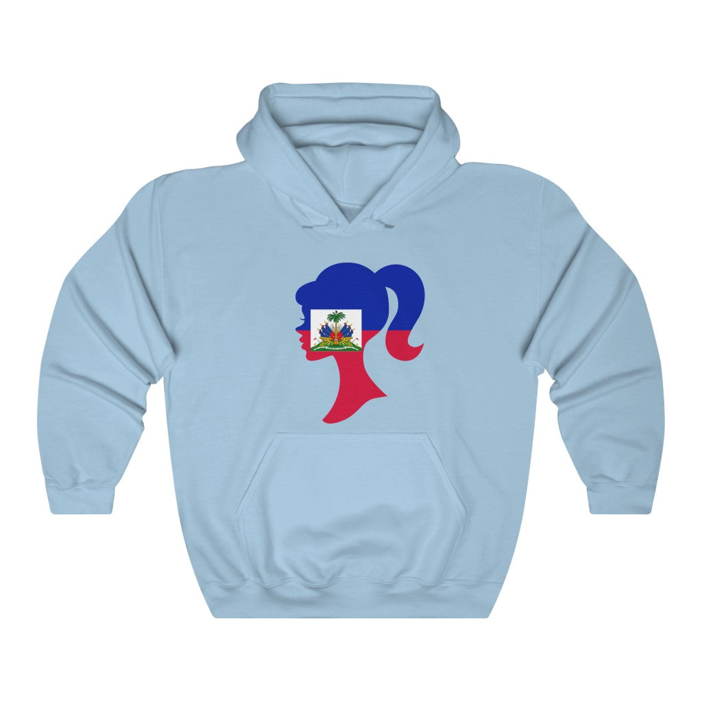 Haiti Girl Flag Hoodie Sweatshirt - Unisex