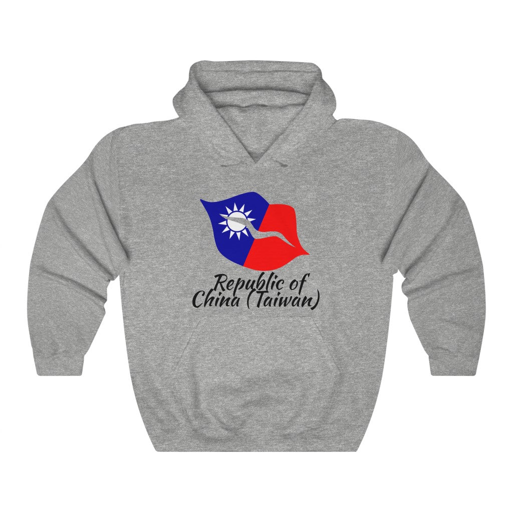 Republic of China - Taiwan Lips Flag Hoodie Sweatshirt 1 - Unisex