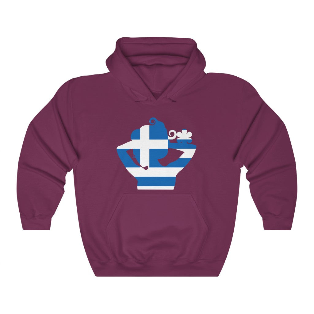 Greece Lady Flag Hoodie Sweatshirt - Unisex