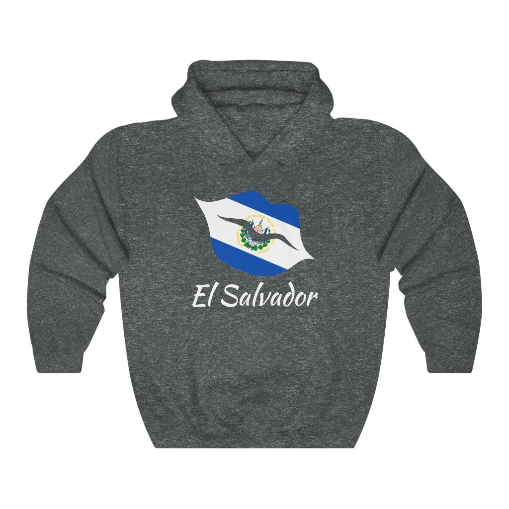 El Salvador Lips Flag Hoodie Sweatshirt 2 - Unisex