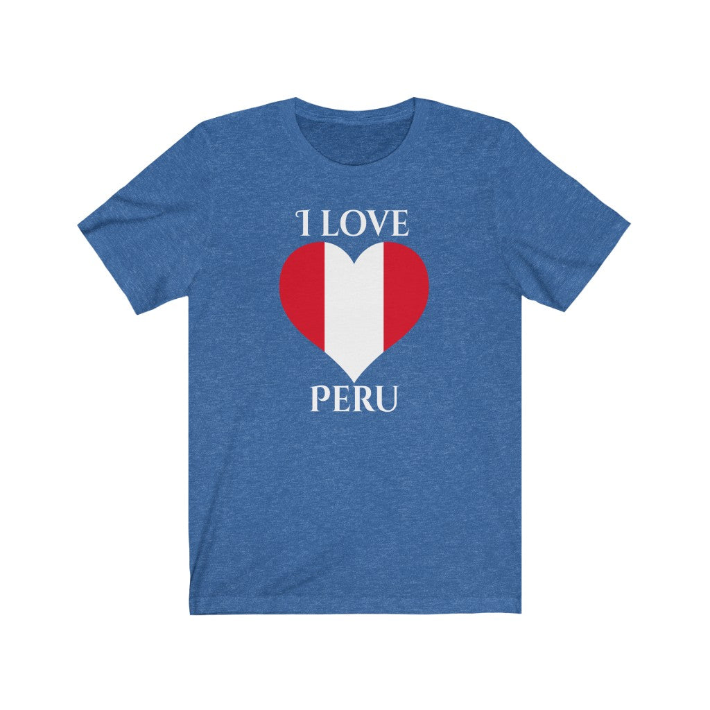 Peru Heart Flag Premium Tee 2 - Unisex
