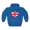 United Kingdom Heart Flag Hoodie Sweatshirt - Unisex