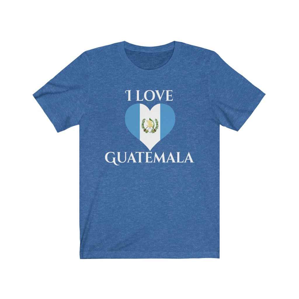 Guatemala Heart Flag Premium Tee 2 - Unisex